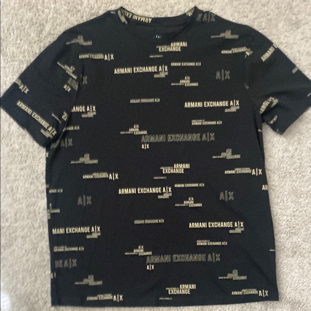 Armani Exchange Black Graphic T-Shirt